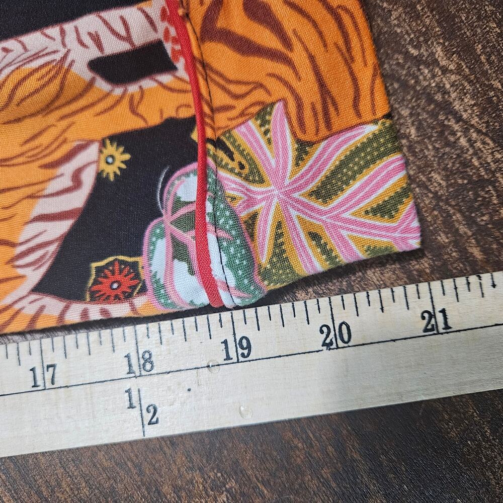 Room Service Tiger Print Pajama Set M Maximalist Dopamine Decor Botanical 2pc - Picture 8 of 10